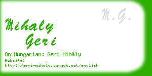 mihaly geri business card